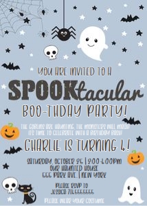Halloween Birthday Party Blue: Halloween BooThday Blue