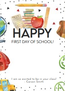 School Gift Card Holder w Polka Dots 3 design preview