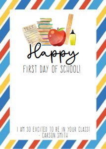 School Gift Card Stripes 4 design preview