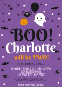 Halloween Purple Invite: Halloween Purple Invite