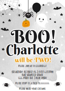 Halloween Gray Invite design preview