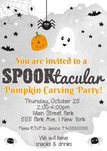 Halloween Pumpkin Carving Invite design preview