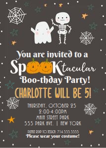 Halloween Invite 8 Etsy design preview
