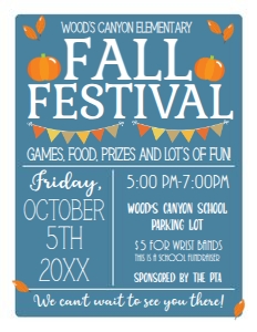 Fall Flyer Turquoise design preview