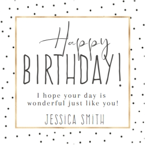 Simple Birthday Tag design preview