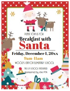 Holiday Flyer Red w Santa design preview