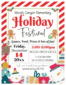 Holiday Flyer w Stripes design preview