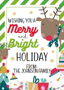 Merry & Bright Green Tags design preview