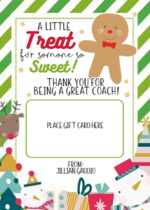 Gingerbread Man Gift Card Holder design preview