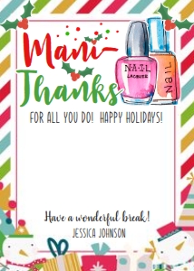 Holiday Manicure Gift Card Holder design preview