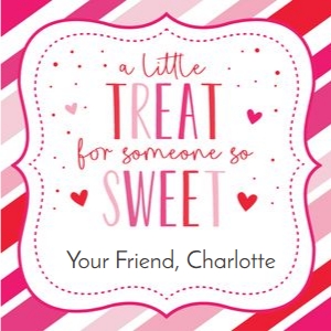 Valentines Day Tag Red and Pink design preview