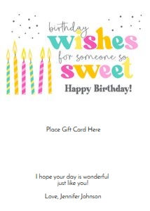 Birthday Treat Gift Card Holder design preview