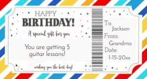 Birthday Gift Ticket: Simple Birthday Certificate