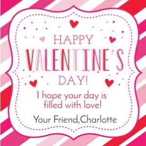 Happy Valentine's Gift Tags Red & Pink design preview