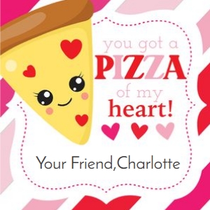 Pizza Valentine Gift Tag 2 design preview