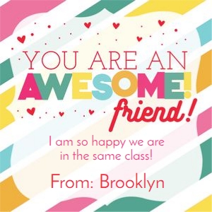 Awesome Friend Valentine design preview