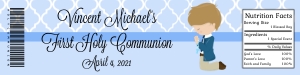Communion Water Wrapper Boy design preview