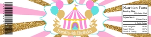 Carnival Pink Water Bottle Wrapper design preview