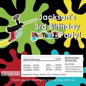 Paintball Candy Bar Wrapper design preview