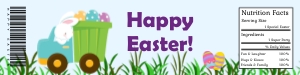 Easter Dump Truck Water Bottle Wrapper design preview