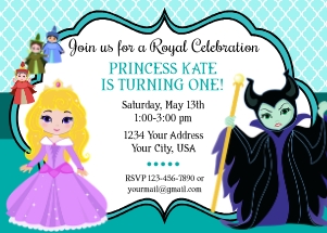 Sleeping Beauty Birthday Invitation: Sleeping Beauty Birthday Invitation