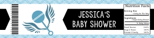 Baby Shower Rock A Bye Water Wrapper design preview