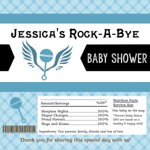 Baby Shower Rock A Bye Candy Wrapper design preview
