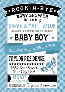 Baby Shower Rock A Bye Invitation: Baby Shower Rock A Bye Invitation