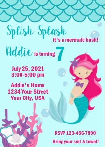 Mermaid Invitation: Mermaid Package