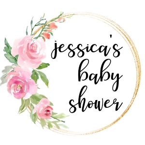 Baby Shower Roses Water Color Tags 2.5": Roses Water Color Tags