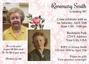 Milestone Floral Invitation: Milestone Floral Invitation