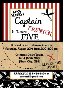 Pirate Birthday Invitation: Pirate Birthday Invitation