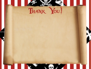Pirate Thank You Card: Pirate Thank You Card
