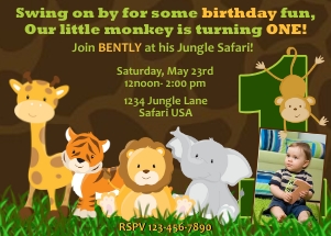 Safari 1st Birthday Invitation: Safari 1st Birthday Invitation