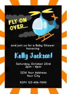 Helicopter Party Invitation design preview