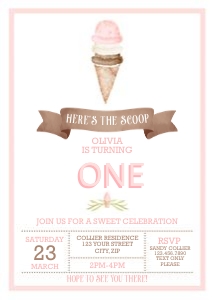 Ice Cream Invitation design preview