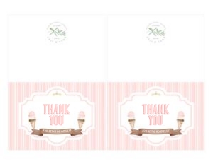 Ice Cream Thank You Cards- Stripes: Ice Cream Thank You Cards- Stripes
