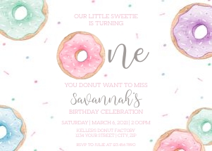 Donut Party Invitation- Digital: Donut Party Invitation
