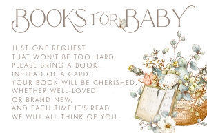 Vintage Books for Baby Card: Storybook Baby Shower Suite 1- Baby Boy