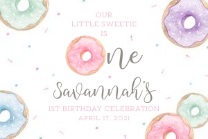 Donut Backdrop- 4' x 6'- Digital: Donuts Backdrop