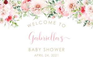 Pink Floral Backdrop- 4 x 6- Digital: Pink Floral Backdrop