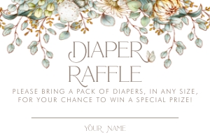 Vintage Baby Shower Diaper Raffle Card: Storybook Baby Shower Suite 1- Baby Boy