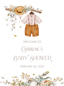 Vintage Baby Shower Welcome Sign- Baby Boy- 36 x 48: Storybook Baby Shower Welcome Sign- Baby Boy