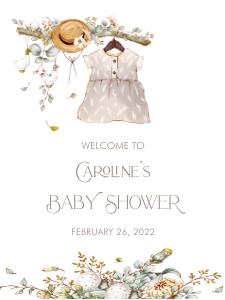 Vintage Baby Shower Welcome Sign- Baby Girl- 36 x 48: Storybook Baby Shower Welcome Sign- Baby Girl