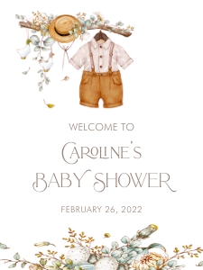 Vintage Baby Shower Welcome Sign- Baby Boy- 18 x 24: Storybook Baby Shower Welcome Sign- Baby Boy