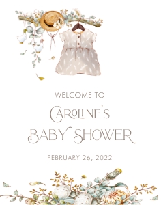 Vintage Baby Shower Welcome Sign- Baby Girl- 11 x 14: Storybook Baby Shower Welcome Sign- Baby Girl