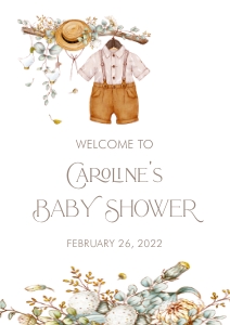 Vintage Baby Shower Welcome Sign- Baby Boy- A1: Storybook Baby Shower Welcome Sign- Baby Boy