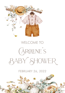 Vintage Baby Shower Welcome Sign- Baby Boy- A2: Storybook Baby Shower Welcome Sign- Baby Boy