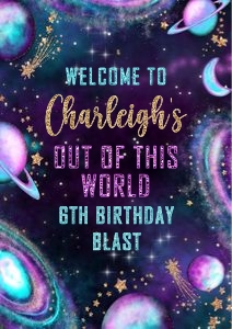 Galaxy Vertical Welcome Sign- 16.5 x 23.375- A2: Galaxy Vertical Welcome Signs
