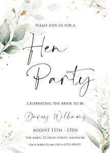 GL4 - Hen Party Invite design preview